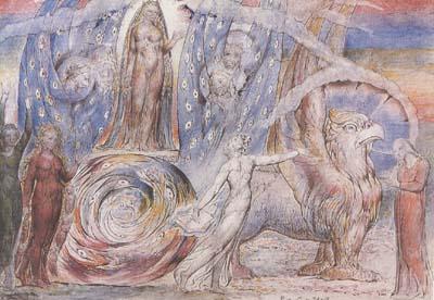 Blake, William Beatrice addressing Dante from her Wagon (mk08) oil painting image
